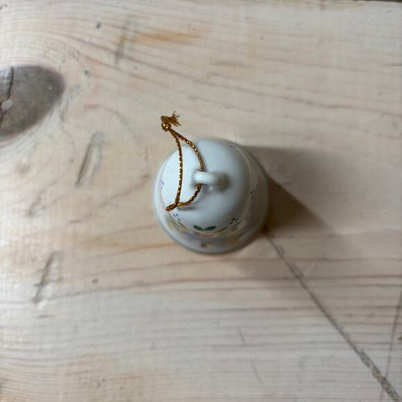 Lillian Vernon LVC Vintage 1988 Porcelain Christmas Bell Ornament Partridge Pear - Picture 6 of 7